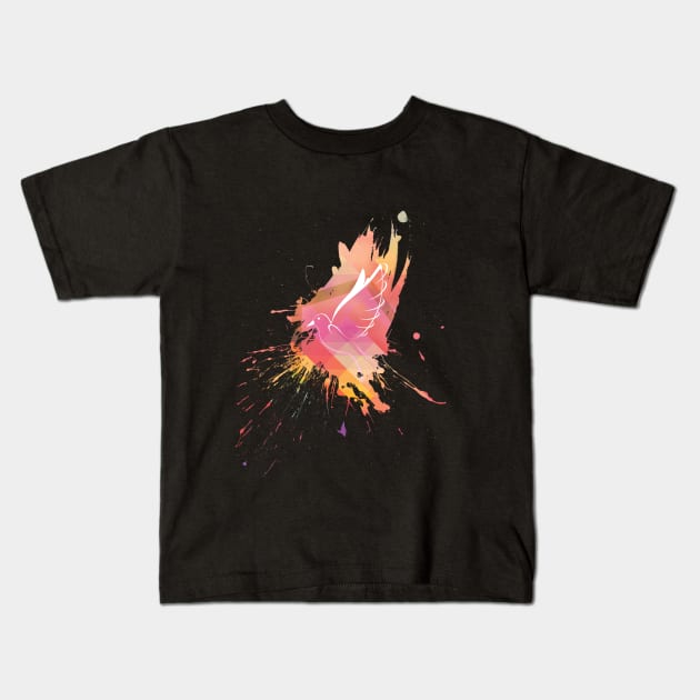 Abstract & Geometric Design With Dove and Vibrant Colors Kids T-Shirt by OurSimpleArts